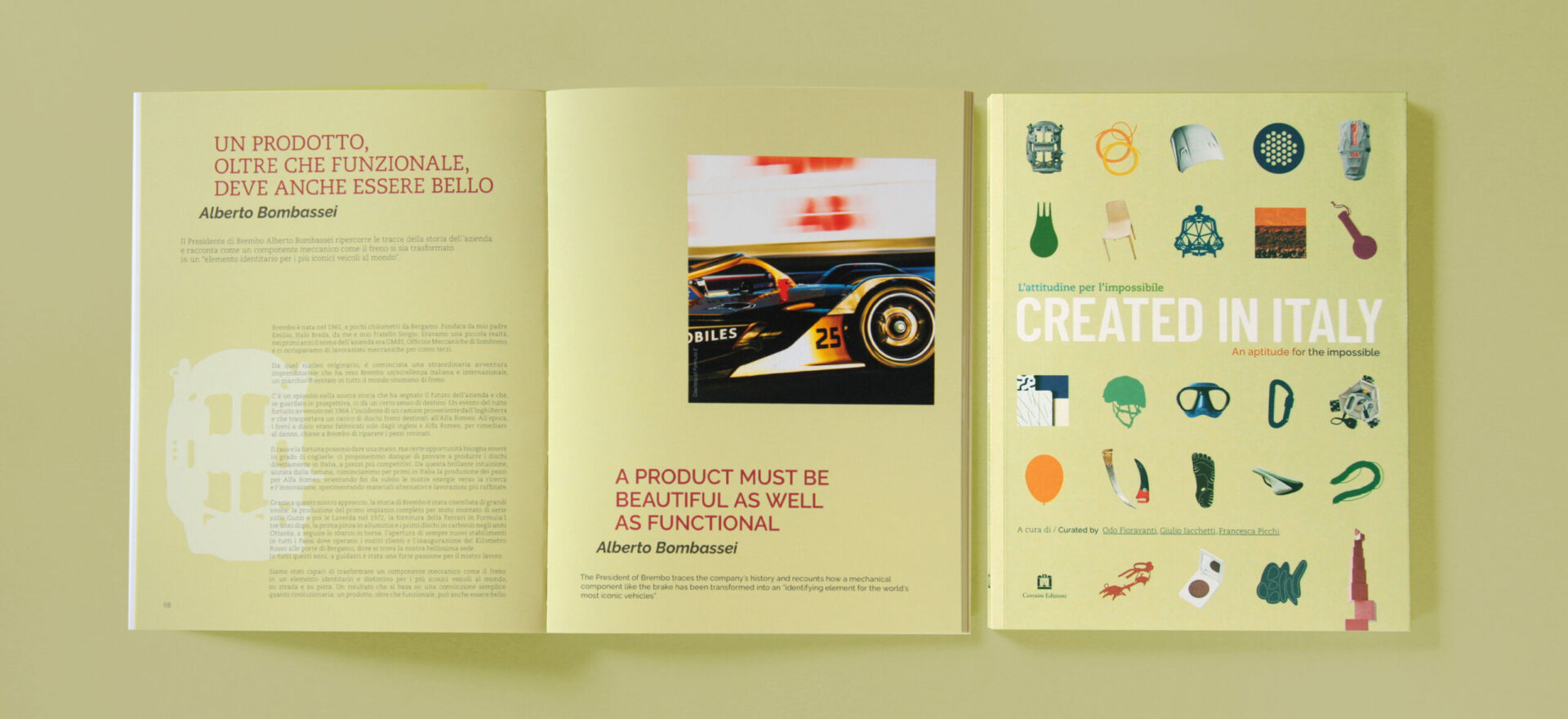 CREATED IN ITALY_CATALOGUE_BREMBO_INTERVIEW LAYOUT_MARIO TRIMARCHI DESIGN