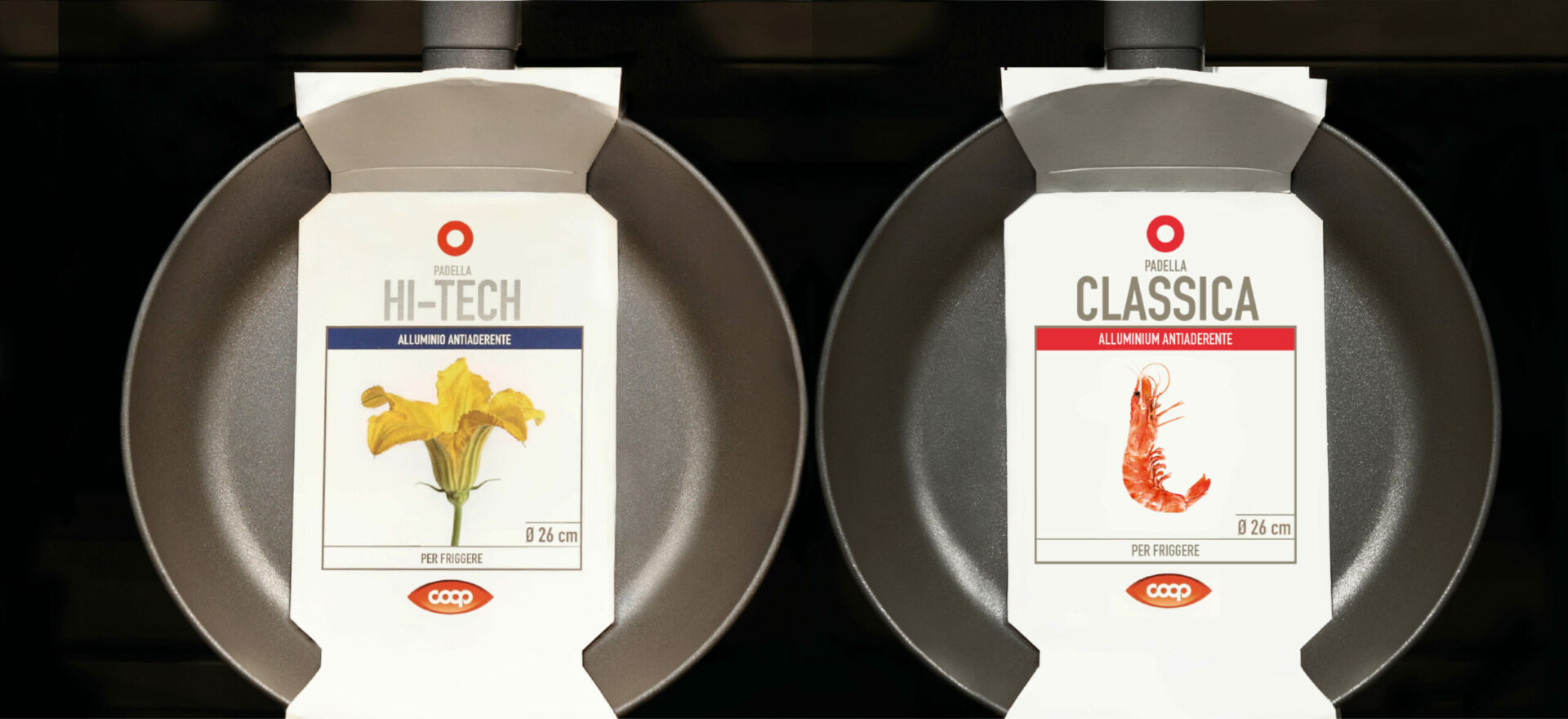 Frying pan packaging | Graphic Design | Branding | Coop Italia| Mario Trimarchi Design | Fragile