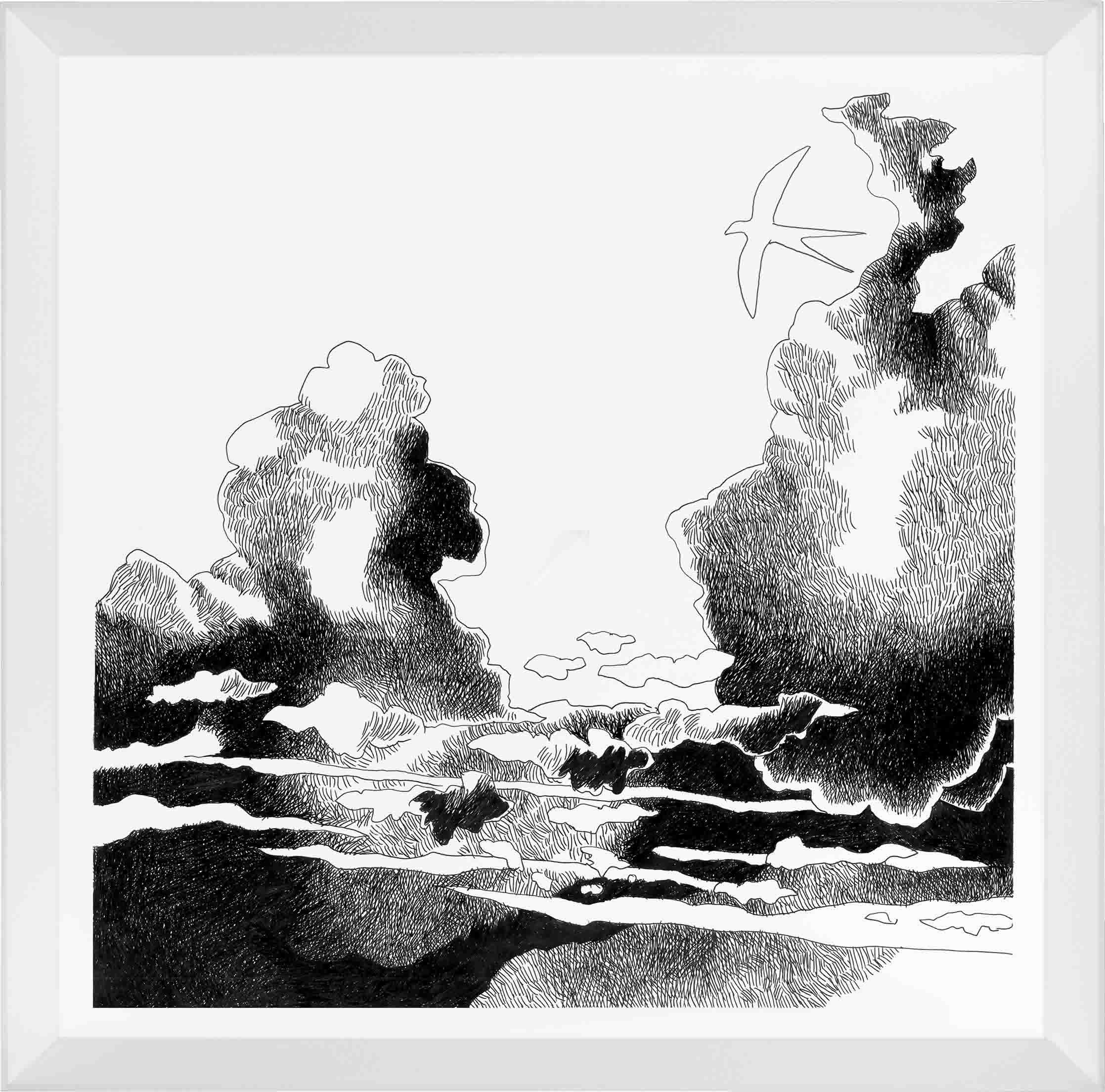 Drawings-Nuvole come Preghiere-Cielo di marzo-Mario-Trimarchi-Design-cornice