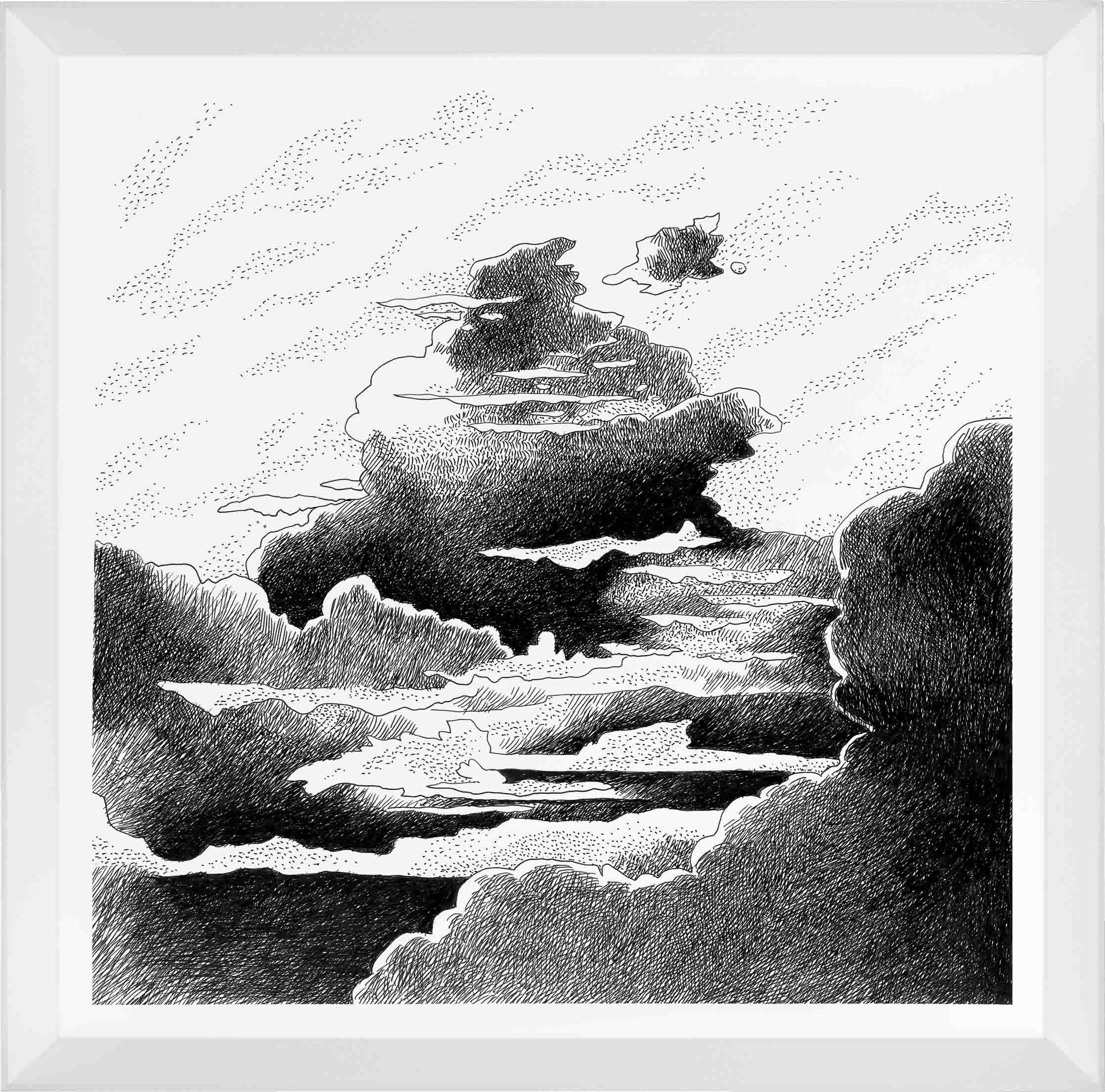Drawings-Nuvole come Preghiere-Cielo prima della tempesta-Mario-Trimarchi-Design-cornice