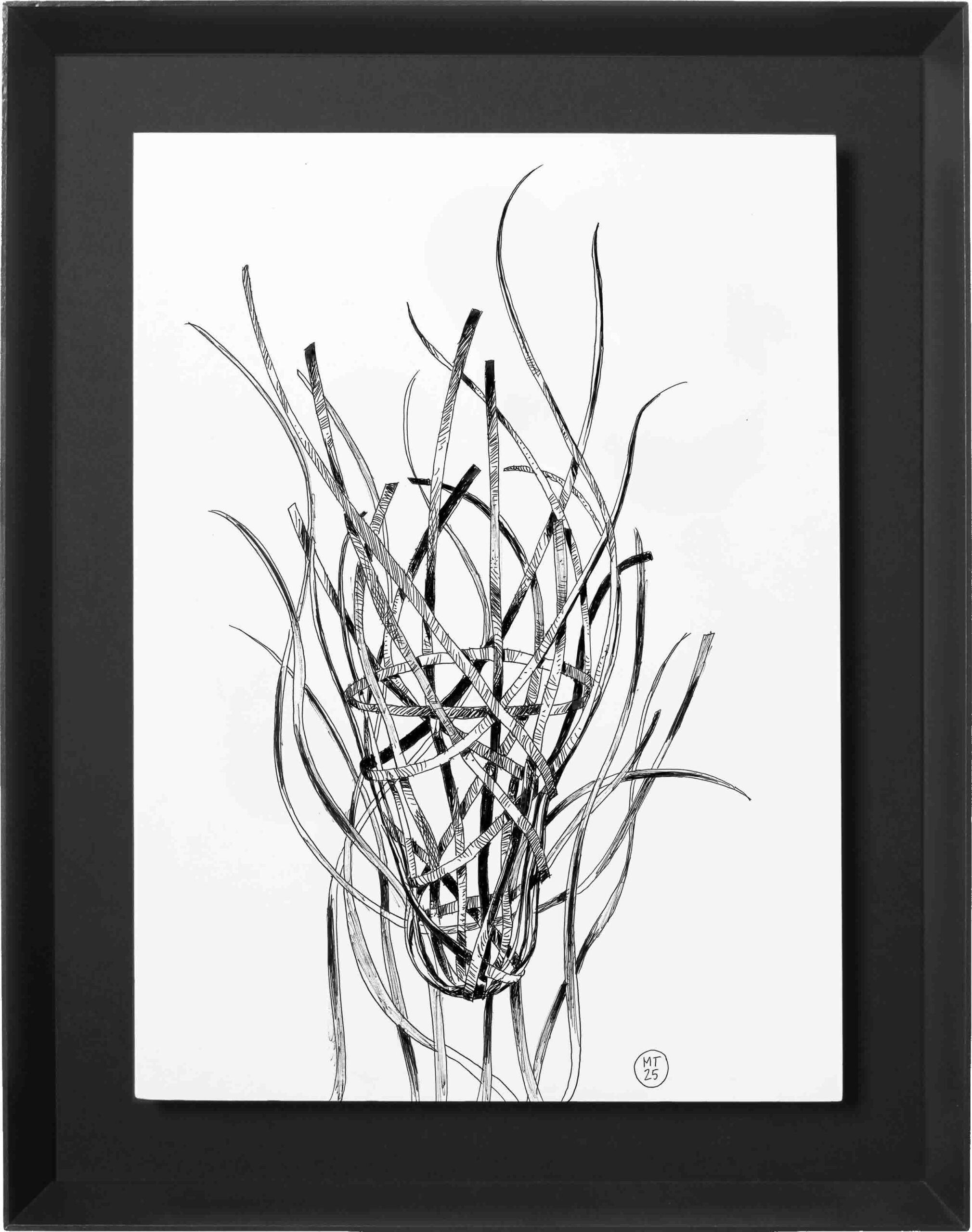 Drawings-The Wall 3-Mario-Trimarchi-Design-Framed-cornice-black-ink on paper_