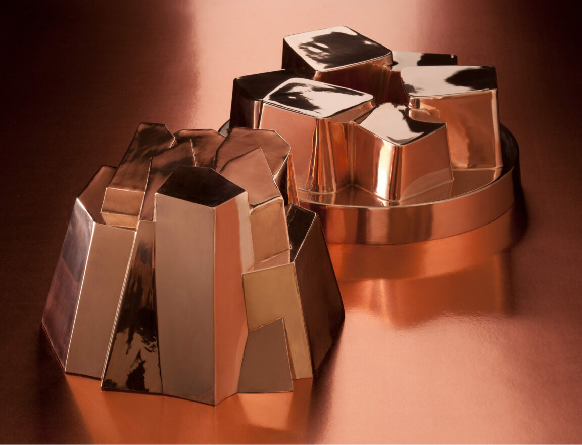 Dessert molds in copper | Numbered Edition | Kughelof & Savarin | Officina Alessi | Mario Trimarchi Design | Ph Santi Caleca