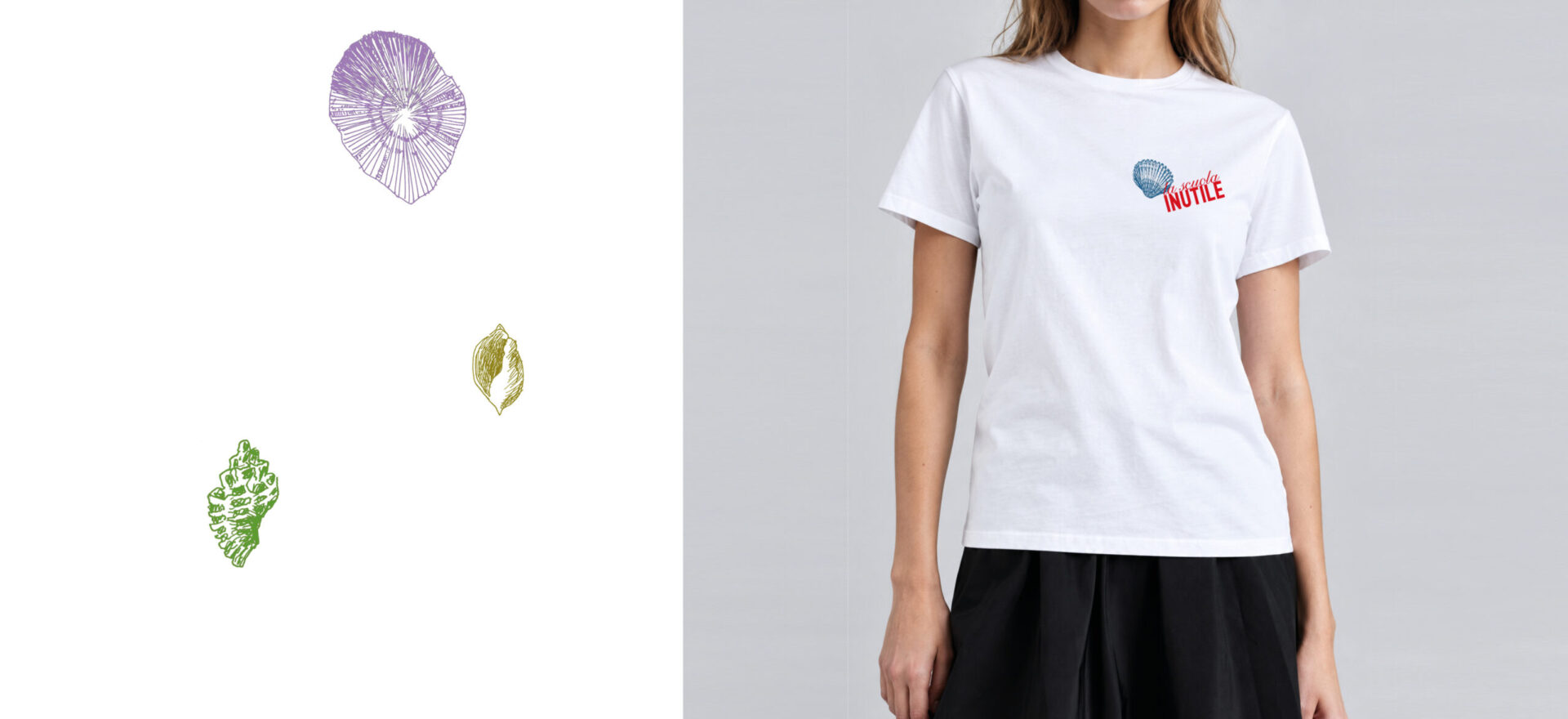 La Scuola Inutile - Branding - conchiglie - shirt La Scuola Inutile - Branding - conchiglie - shirt