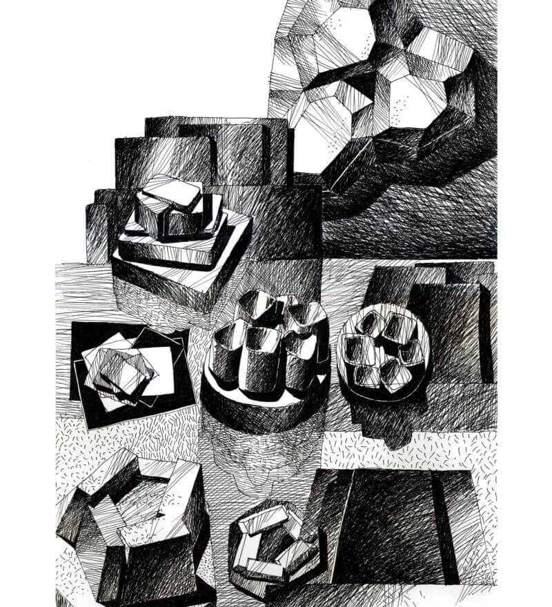 Mario-Trimarchi-Design-Tempo-Della-Festa-Drawing-Ink-On-Paper-Artwork-04-2026