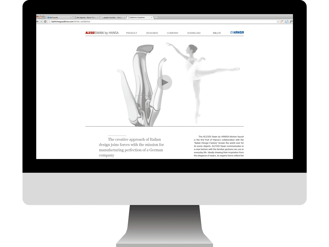 Swan-Alessi-Hansa-Mario-Trimarchi-Design-kitchen-faucet-animation-2026